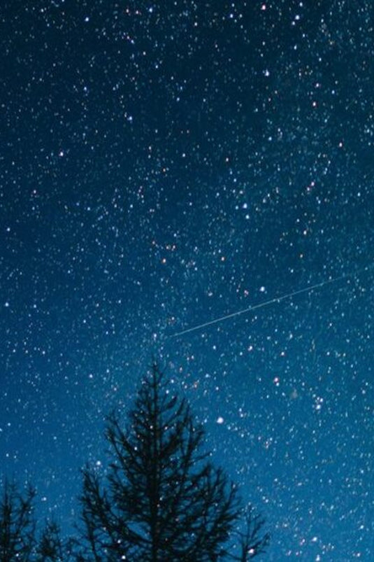 A calm starry night sky