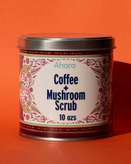 Ahara Coffee Mushroom Scrub - Reishi Infused Skincare