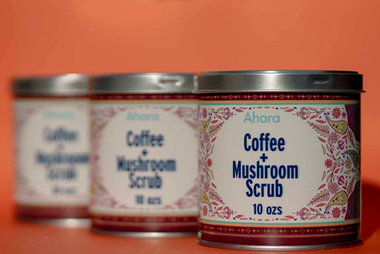 Ahara Coffee Mushroom Scrub - Reishi Infused Skincare