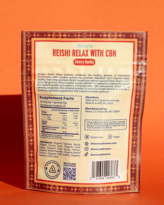 Reishi Relax Organic Gummies | Solventless Reishi Extract & CBN for Calmness