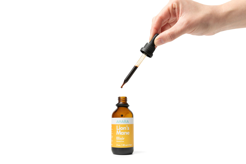 AHARA Lion's Mane Elixir hand dropper