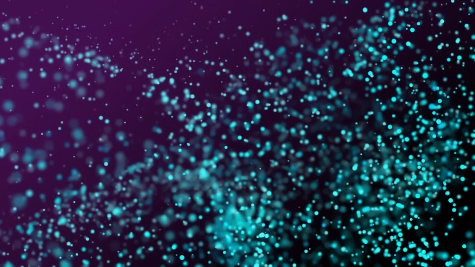 abstract blue glowing particles