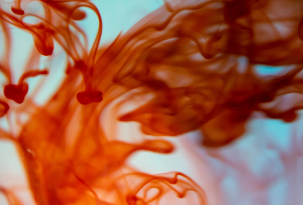 colorful ink swirling in water