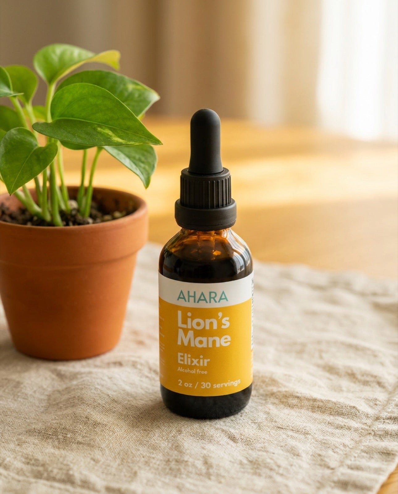 AHARA Lion's Mane Elixir bottle